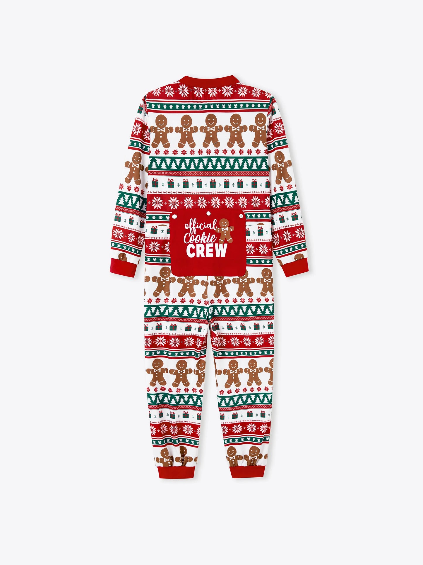 Christmas Matching Family Pajamas Set Gingerbread Christmas-theme Plaid Print PJS with Christmas Socks Red