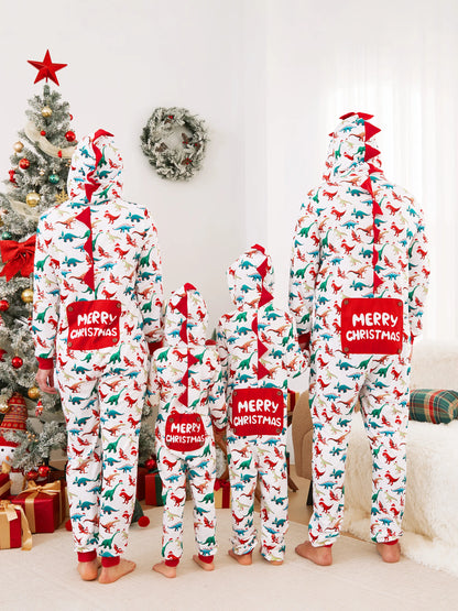 Pijamas de Natal em Família com Design 3D - PJs tipo Onesie com Meias de Natal Multicoloridas