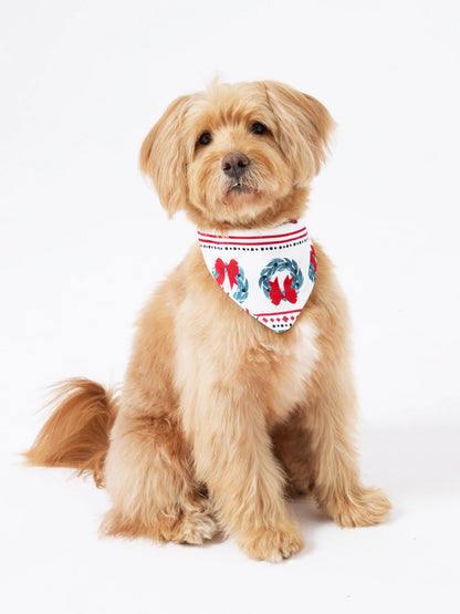 Christmas Matching Family Pajamas Set Christmas Elk and Bell Print Striped PJS with Christmas Socks White