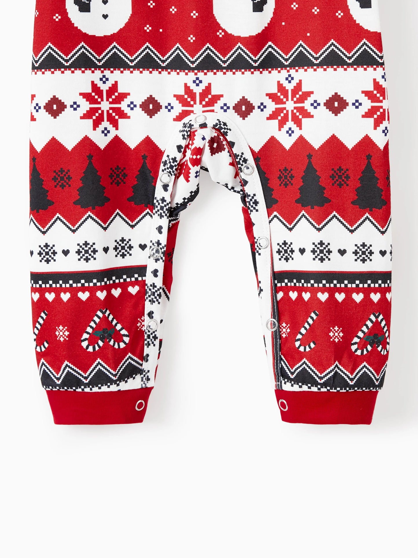 Christmas Family Pajamas Set Snowman Print Long-sleeve PJS with Christmas Socks Black