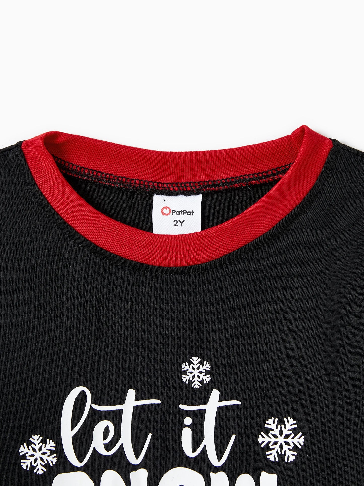 Christmas Family Pajamas Set Snowman Print Long-sleeve PJS with Christmas Socks Black