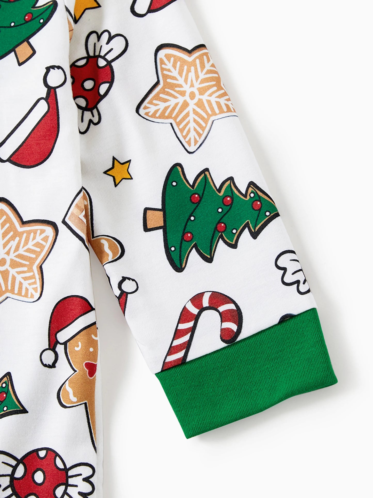 Gingerbread House Pajamas Matching Family Green Christmas PJs Sets with Christmas Socks Multi-color