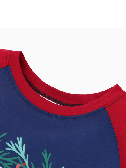 Conjuntos de Pijamas Com Uma Impressão de Hogwarts para Correspondência Familiar Harry Potter no Natal, com Meias de Natal