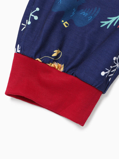 Conjuntos de Pijamas Com Uma Impressão de Hogwarts para Correspondência Familiar Harry Potter no Natal, com Meias de Natal