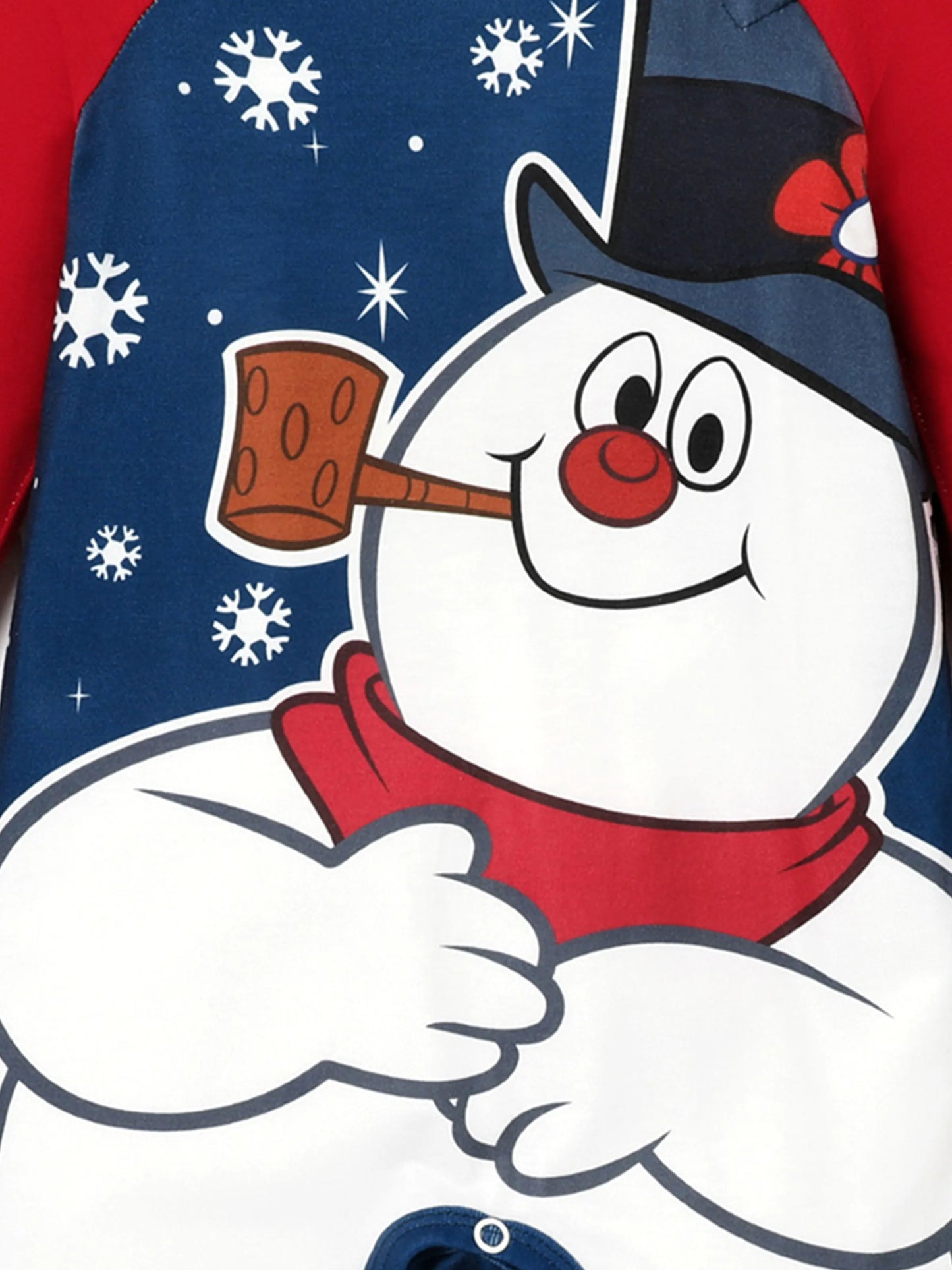 Conjuntos de Pijamas em Blocos de Cores para a Família "Frosty The Snowman" com Meias de Natal