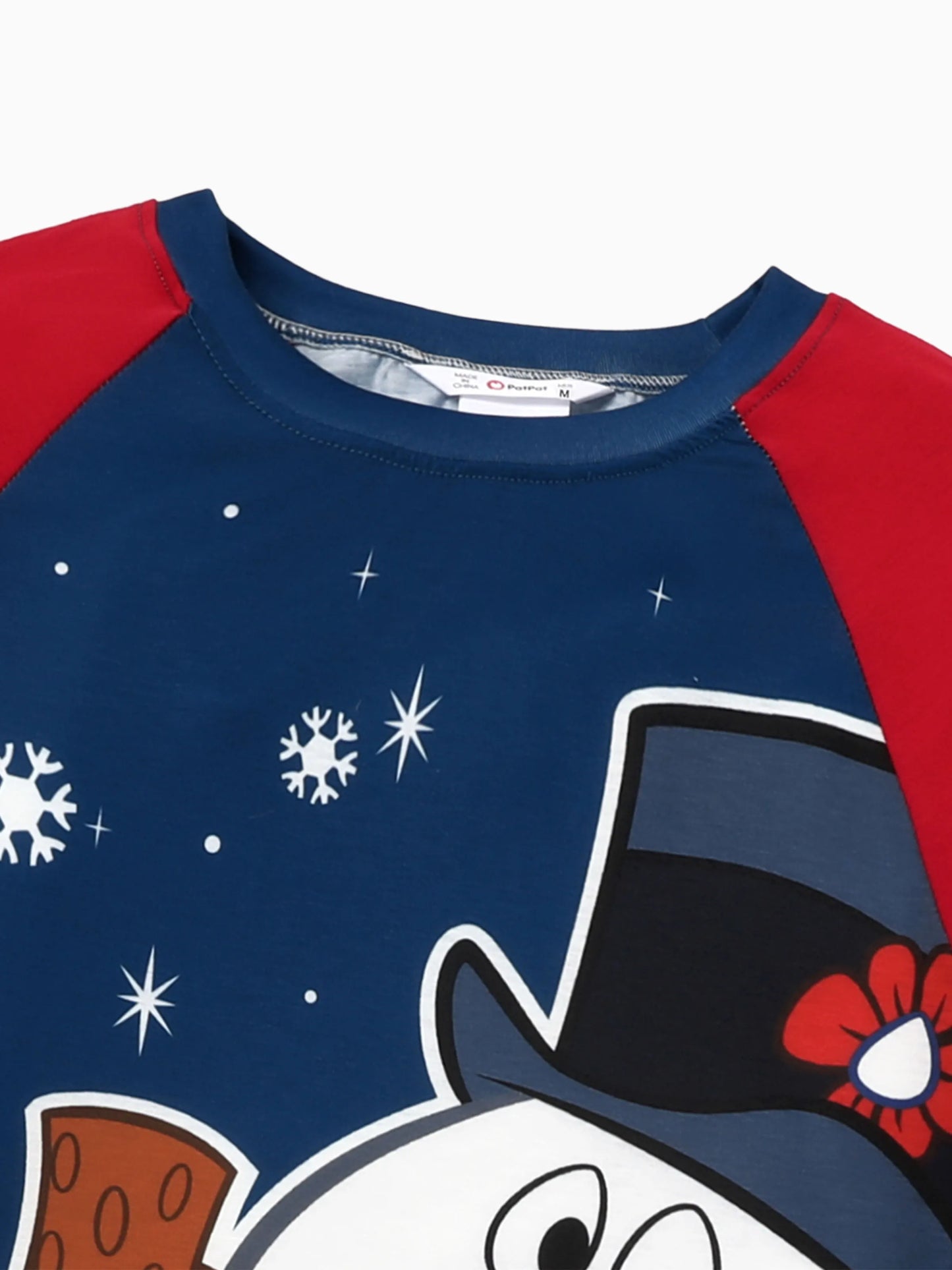 Conjuntos de Pijamas em Blocos de Cores para a Família "Frosty The Snowman" com Meias de Natal