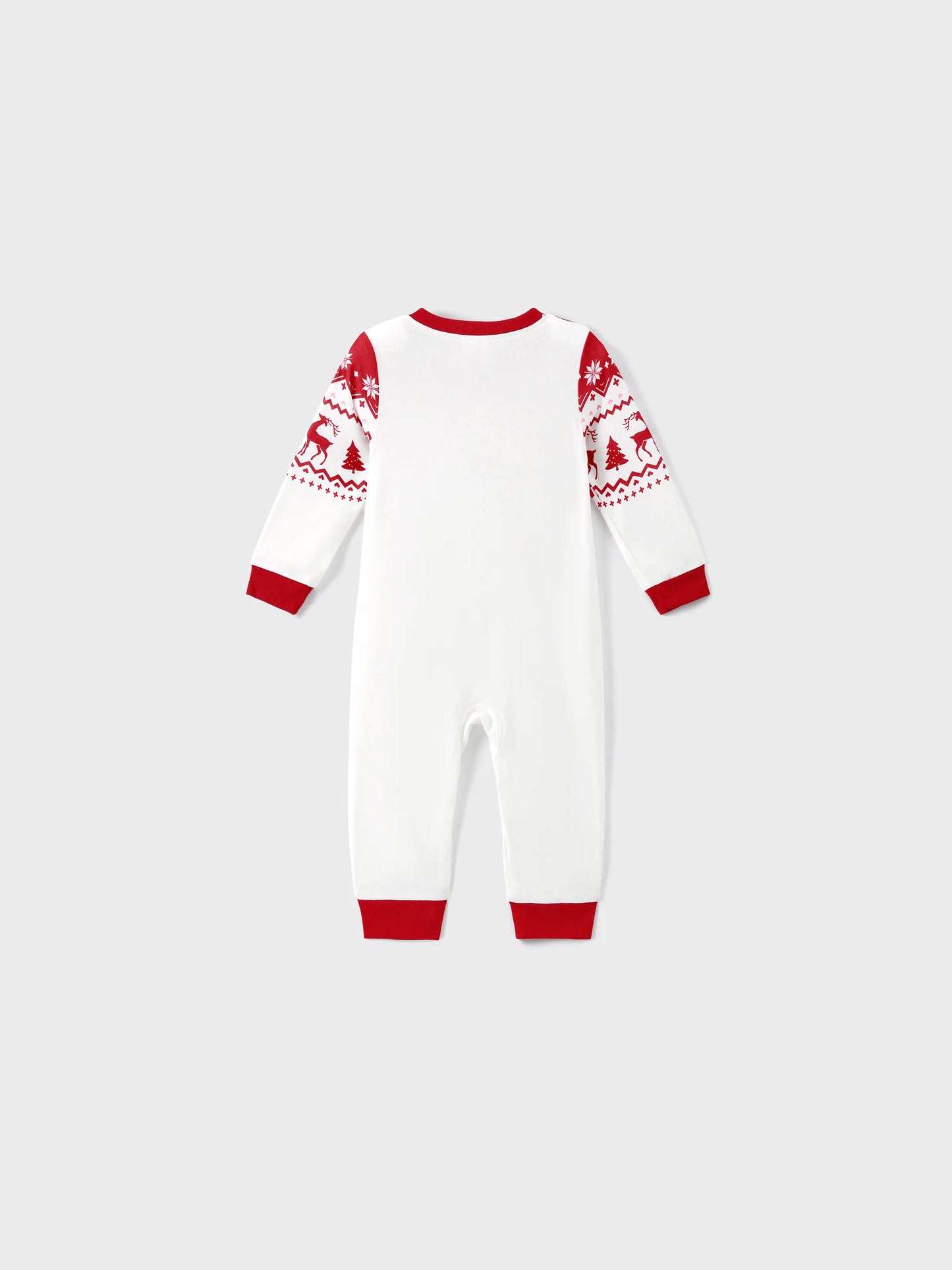 Christmas Reindeer and Snowflake Print Family Matching Pajamas Sets with Christmas Socks Red