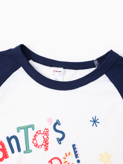 Conjunto de Pijamas Correspondentes da Família Peppa Pig com Impressão de Natal e Meias de Natal em Cor Block