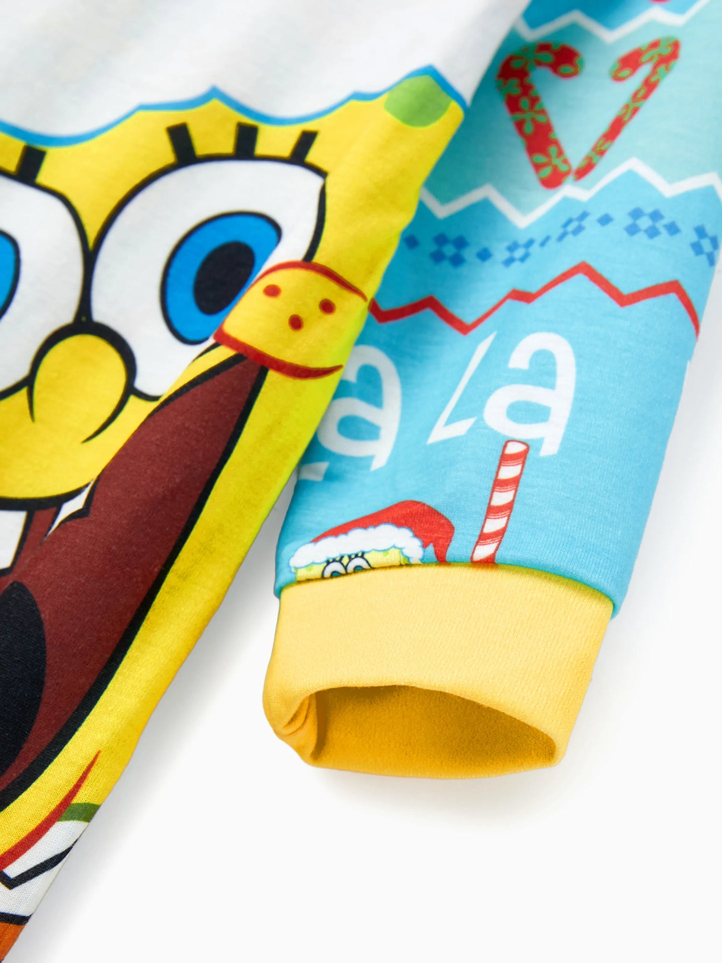 Conjuntos de Pijamas para a Família SpongeBob SquarePants com Meias de Natal