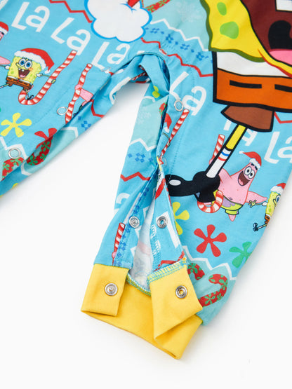 Conjuntos de Pijamas para a Família SpongeBob SquarePants com Meias de Natal