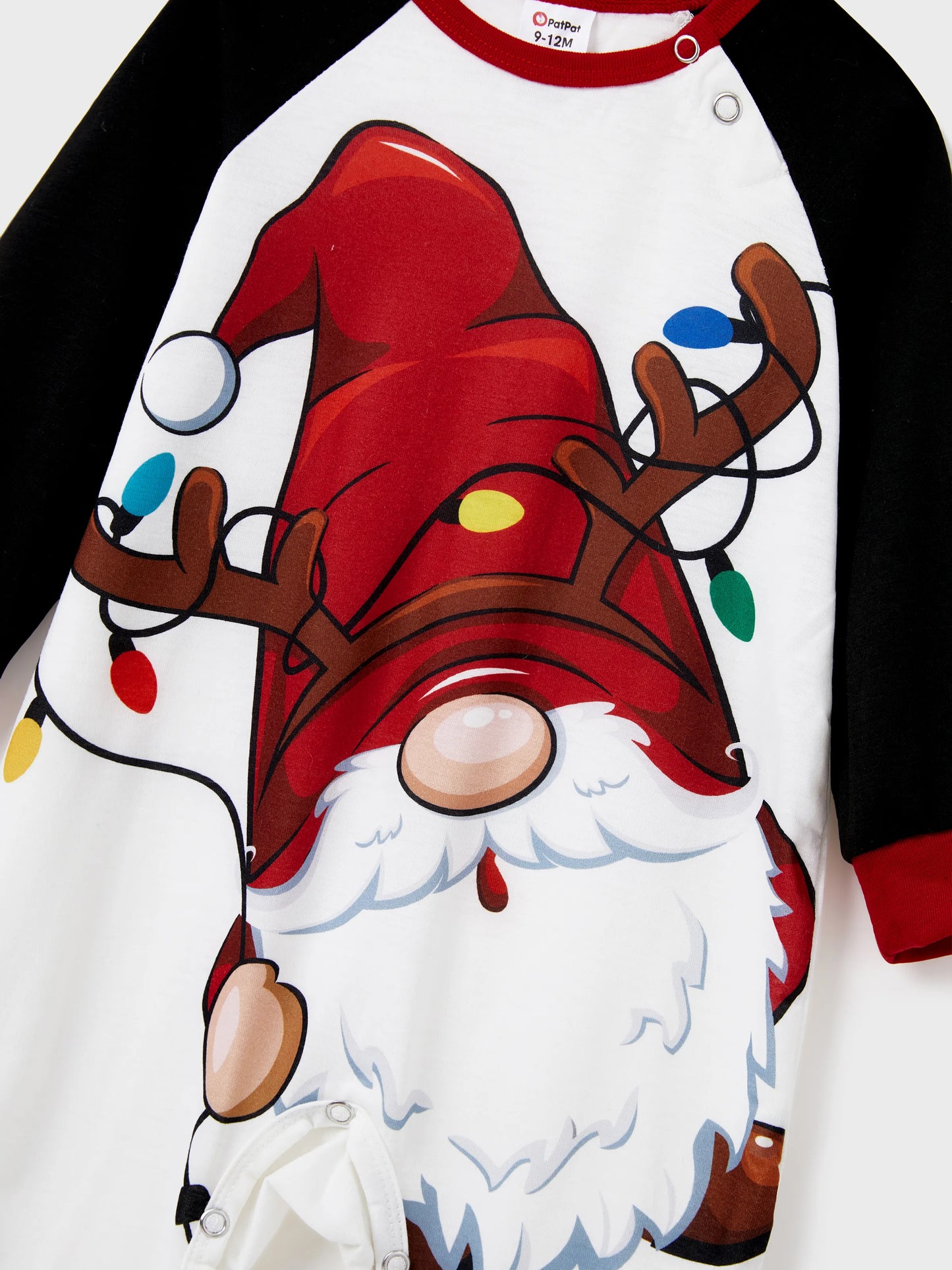 Conjuntos de Pijamas de Natal para Família com Impressão do Pai Natal e Mangas Raglan, incluindo Meias de Natal (Certificação de Segurança SGS) Vermelho