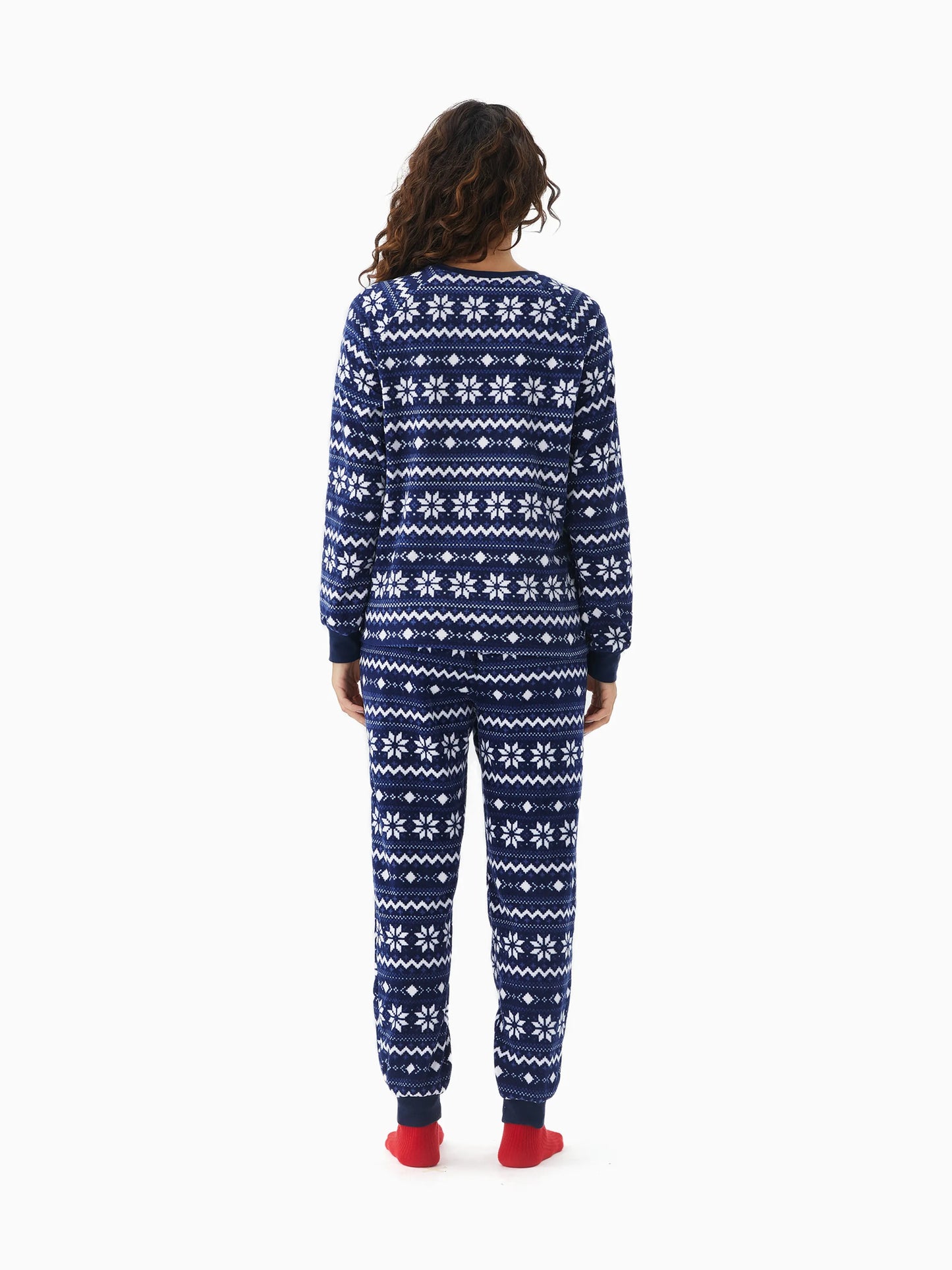 Conjunto de Pijamas de Natal em Fleece “Frosty The Snowman” com Estampa de Flocos de Neve e Meias de Natal