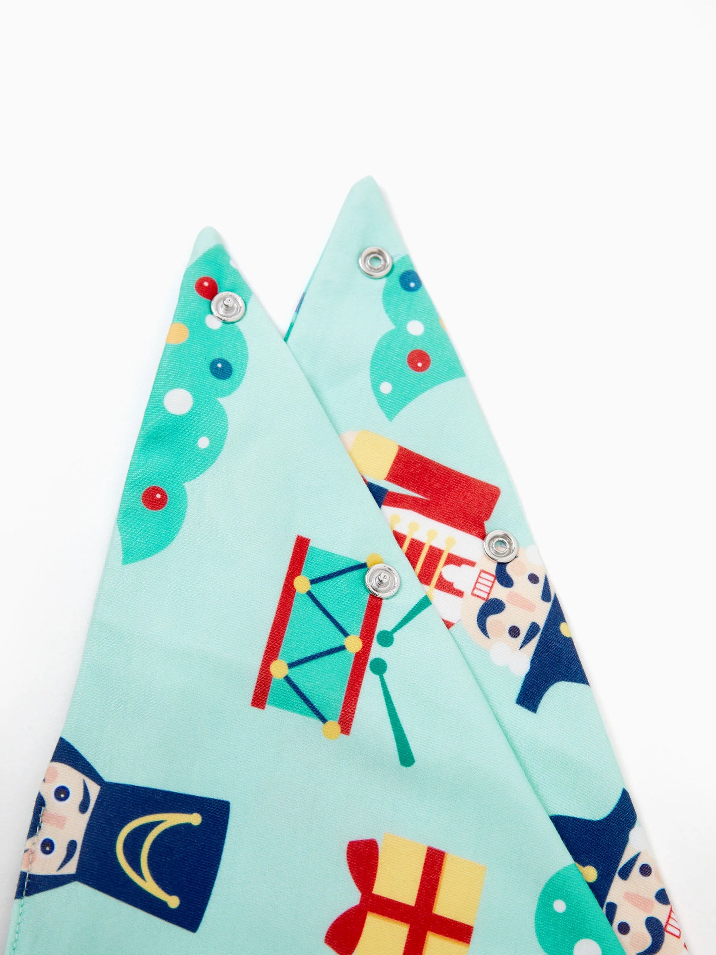 Christmas Matching Family Pajamas Set Soldier and Christmas Tree Print PJS with Christmas Socks Pale Green