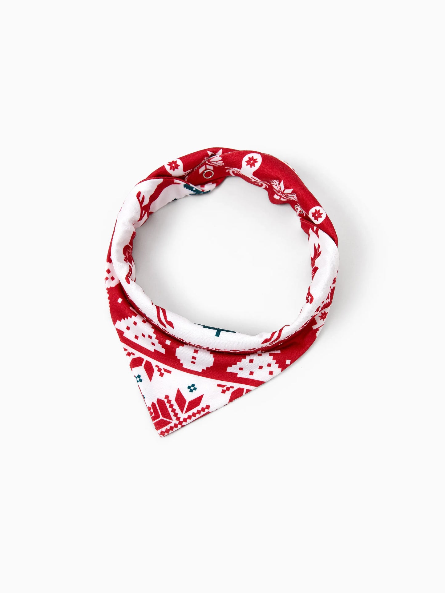 Christmas Matching Family Pajamas Set Reindeer and Snowman Print Red Long-sleeve PJS with Christmas Socks Red