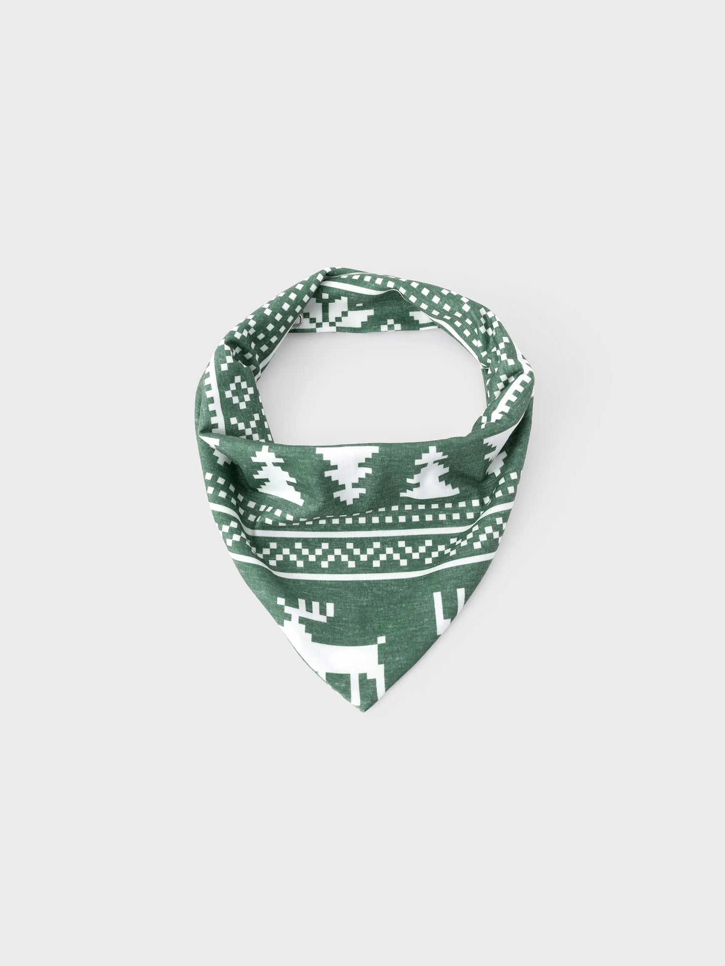 Conjunto de Pijamas de Natal para Família com Estampado de Renas e Flocos de Neve em Verde com Meias de Natal Verde Escuro