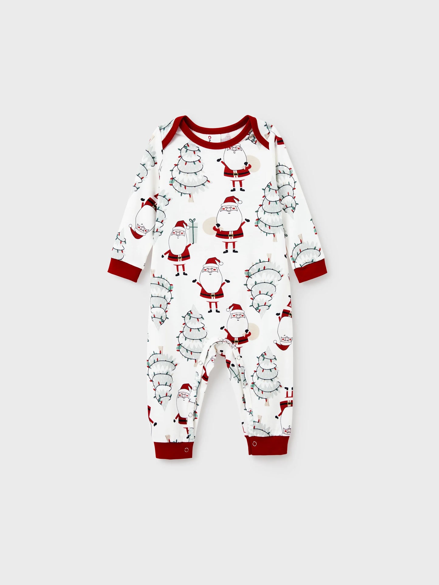 Christmas Matching Family Pajamas Set Gnome Print White PJS with Christmas Socks White