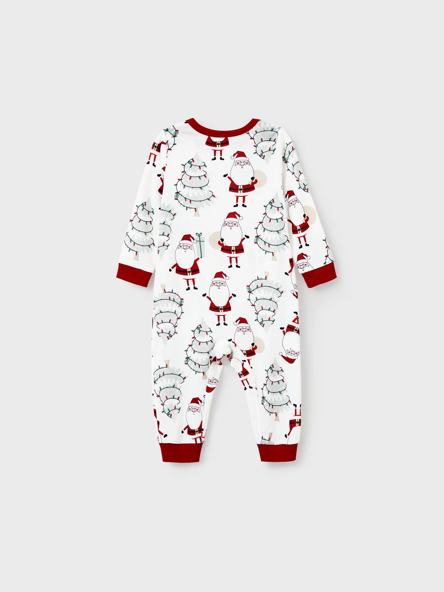 Christmas Matching Family Pajamas Set Gnome Print White PJS with Christmas Socks White