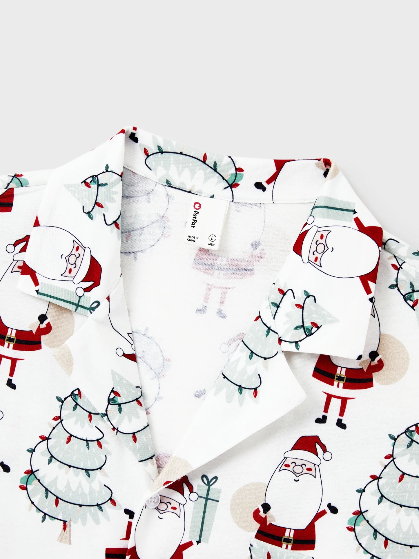 Christmas Matching Family Pajamas Set Gnome Print White PJS with Christmas Socks White