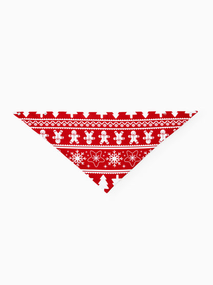 Christmas Matching Family Pajamas Set Gingerbread and Christmas Tree Print Red PJS with Christmas Socks Red