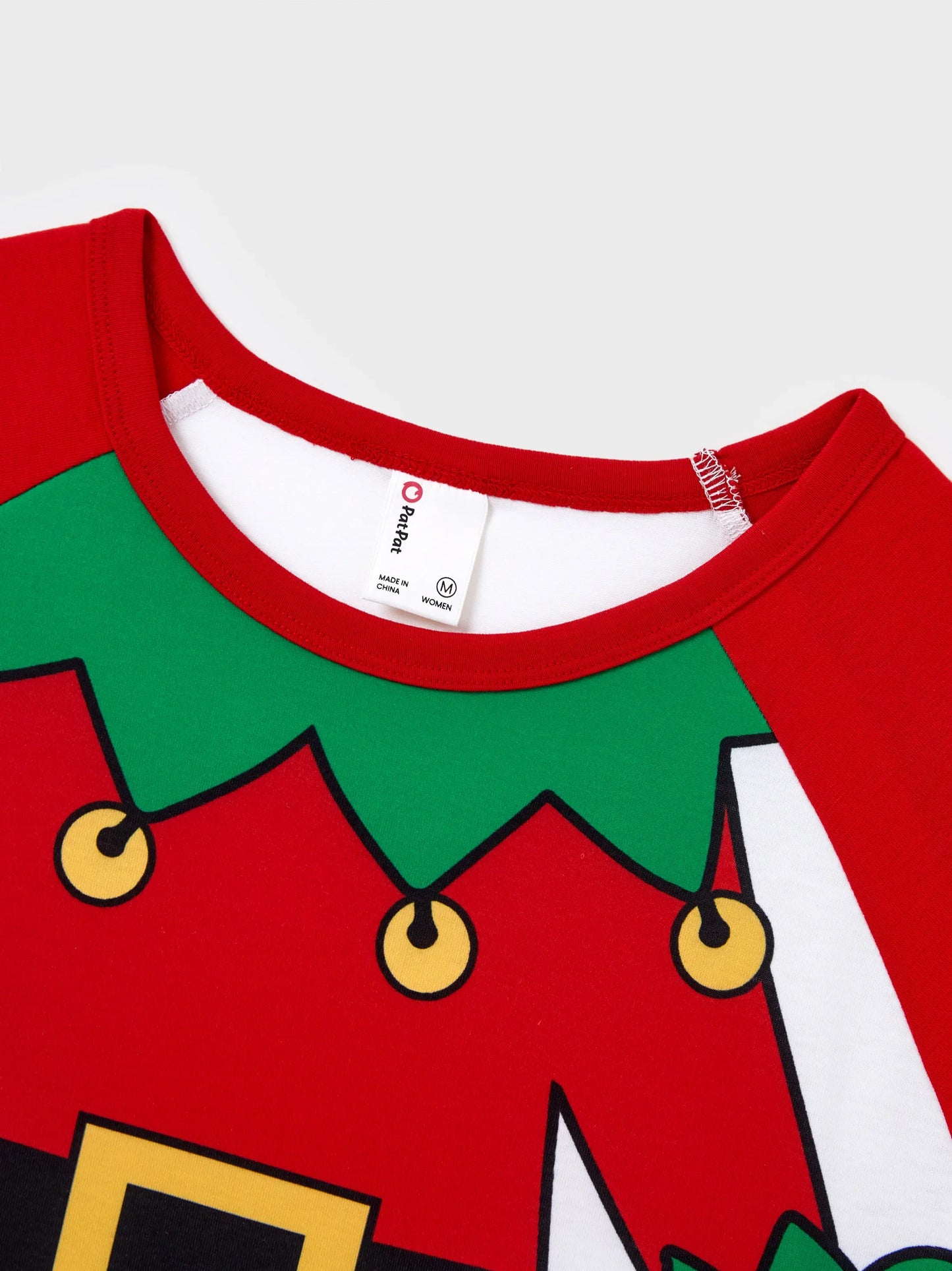 Christmas Matching Family Pajamas Set Christmas Elf Print PJS with Christmas Socks Red