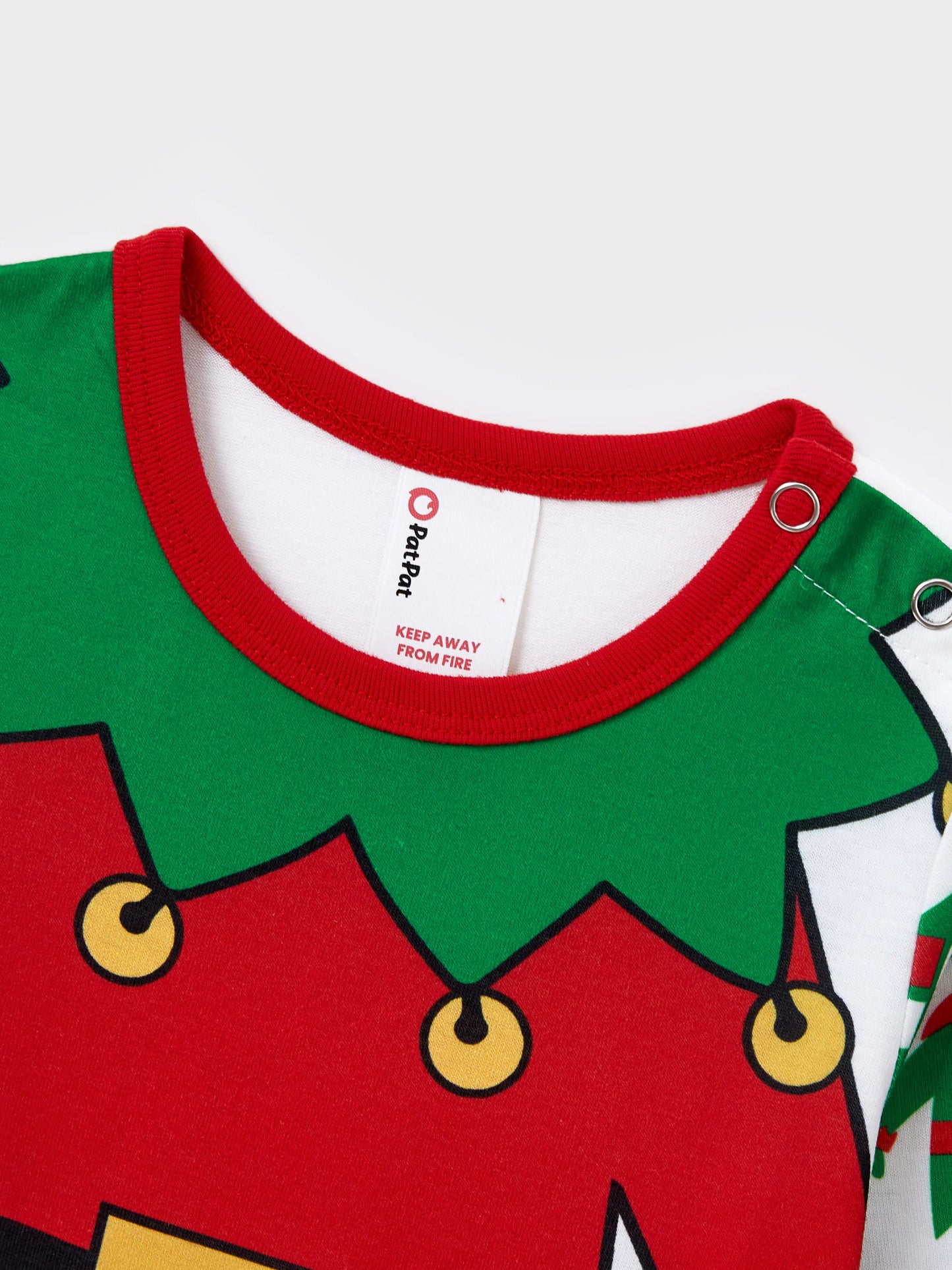 Christmas Matching Family Pajamas Set Christmas Elf Print PJS with Christmas Socks Red