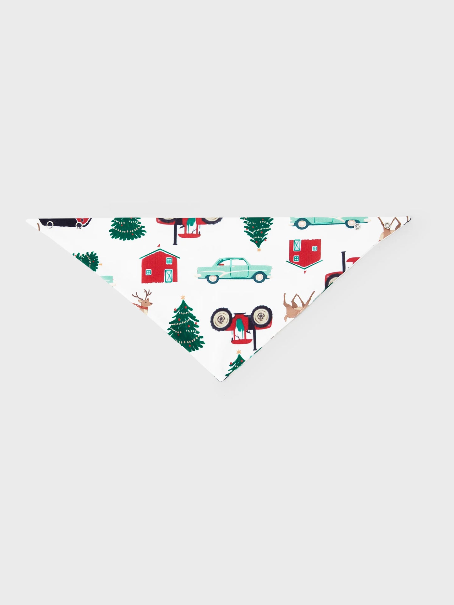 Conjunto de Pijamas de Natal Coordenados para a Família - Padrão de Rena e Carro com Meias de Natal Vermelhas