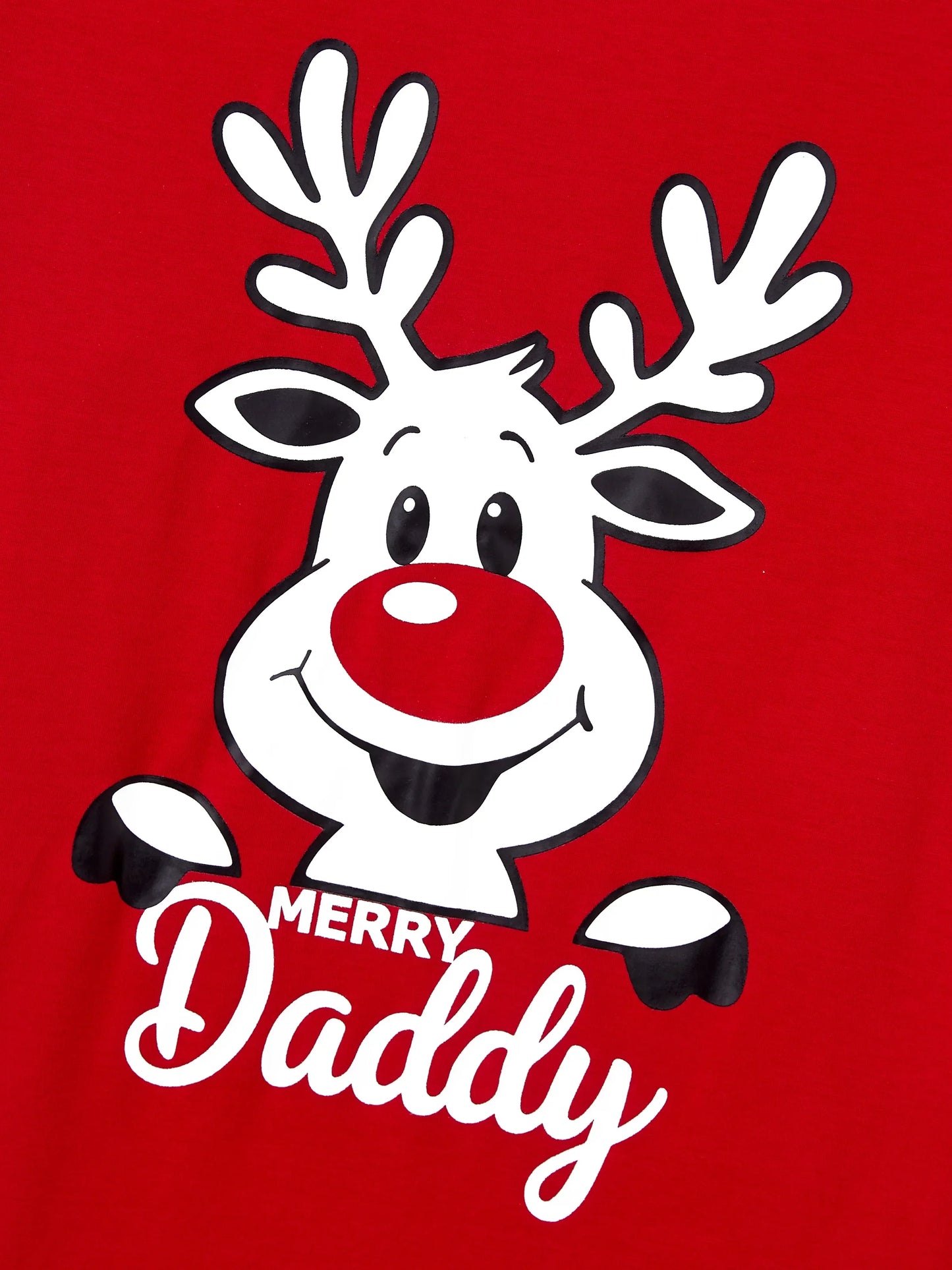 Christmas Matching Family Pajamas Set Glow In The Dark Reindeer Print PJS with Christmas Socks Red