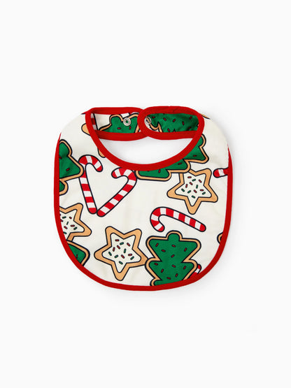 Christmas Matching Family Pajamas Set Christmas Tree Print Red and Apricot PJS with Christmas Socks Apricot