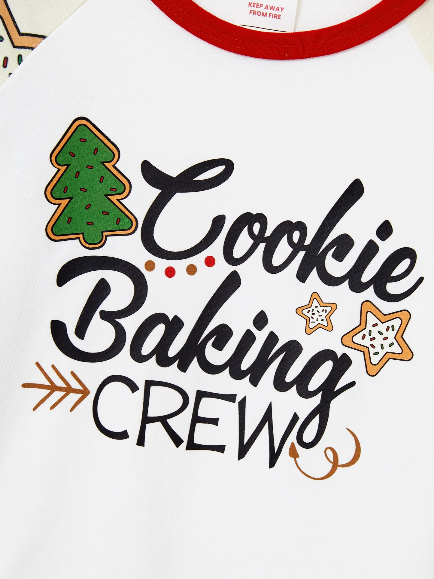 Christmas Matching Family Pajamas Set Christmas Tree Print Red and Apricot PJS with Christmas Socks Apricot