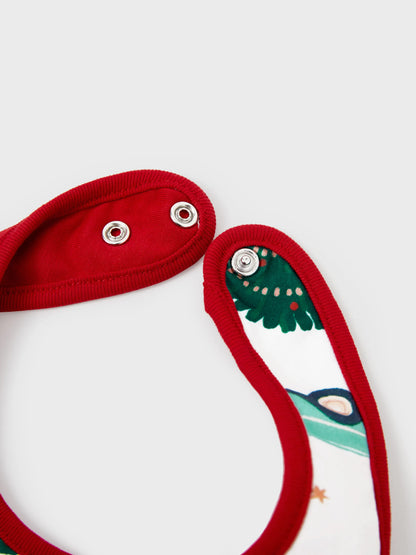 Conjunto de Pijamas de Natal Coordenados para a Família - Padrão de Rena e Carro com Meias de Natal Vermelhas