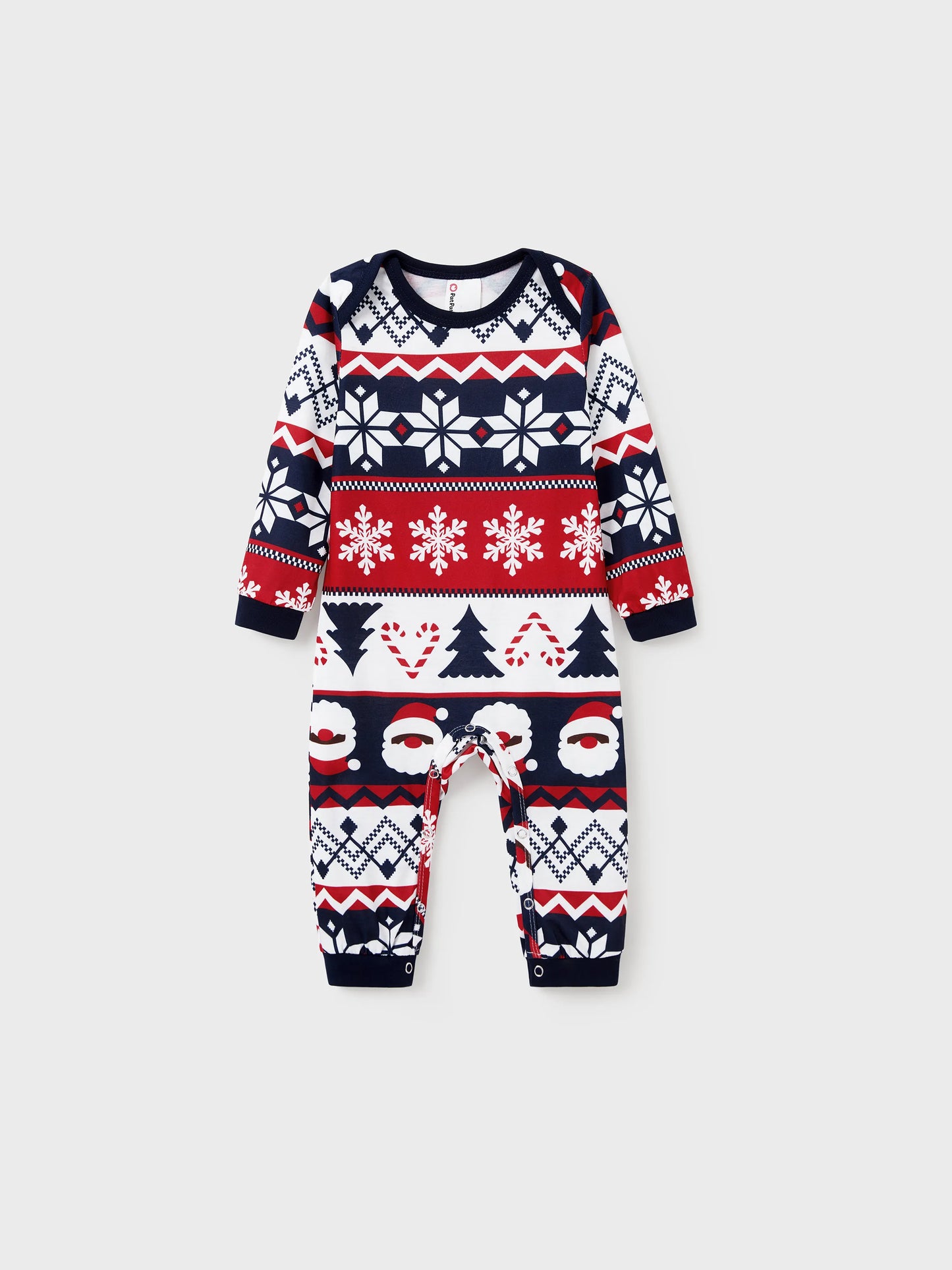 Christmas Matching Family Pajamas Set Glow In The Dark Santa Claus Print PJS with Christmas Socks Deep Blue