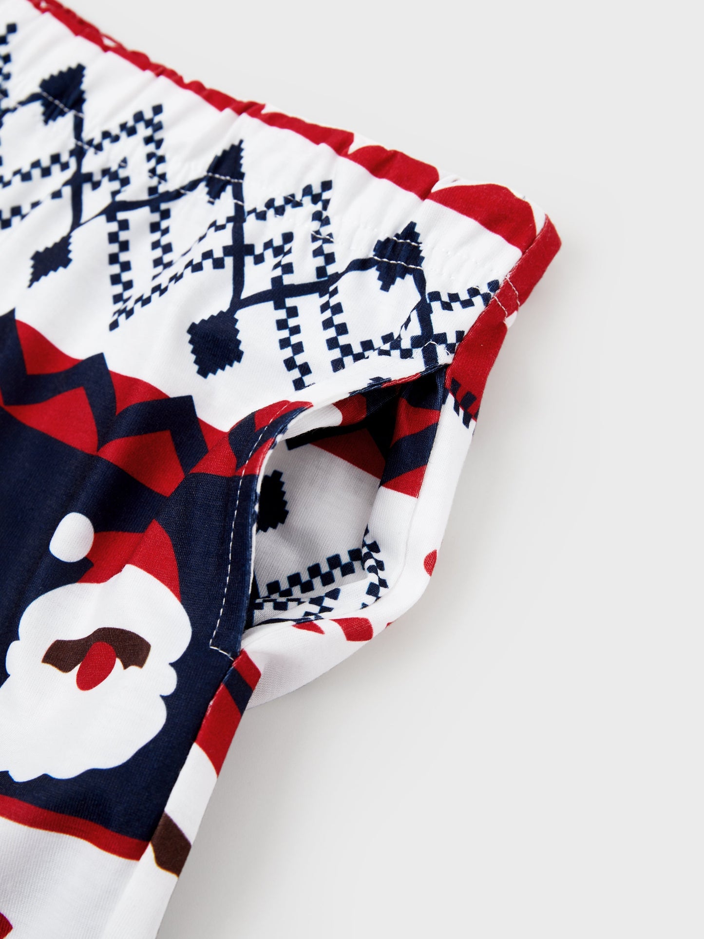 Christmas Matching Family Pajamas Set Glow In The Dark Santa Claus Print PJS with Christmas Socks Deep Blue