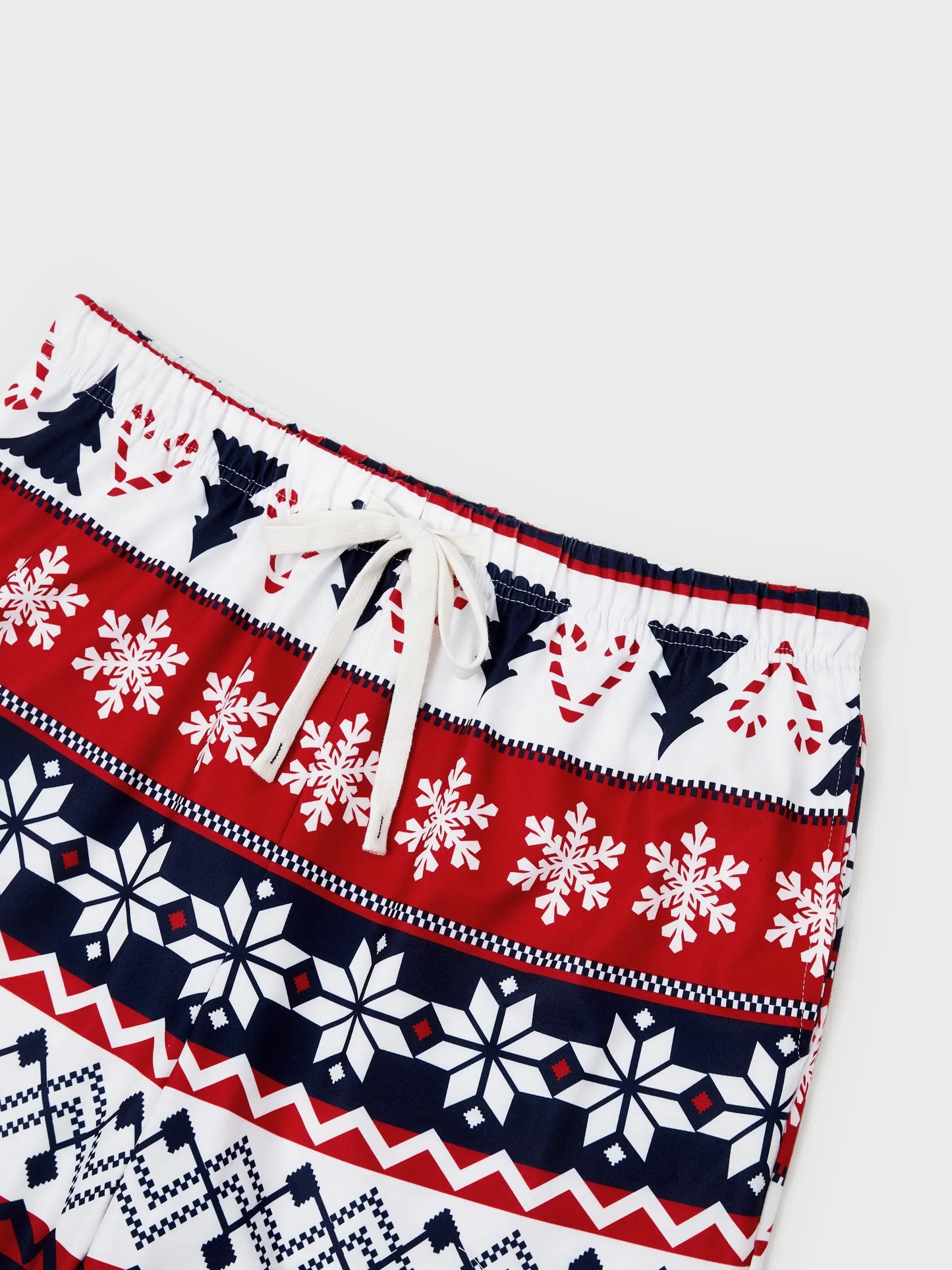 Christmas Matching Family Pajamas Set Glow In The Dark Santa Claus Print PJS with Christmas Socks Deep Blue