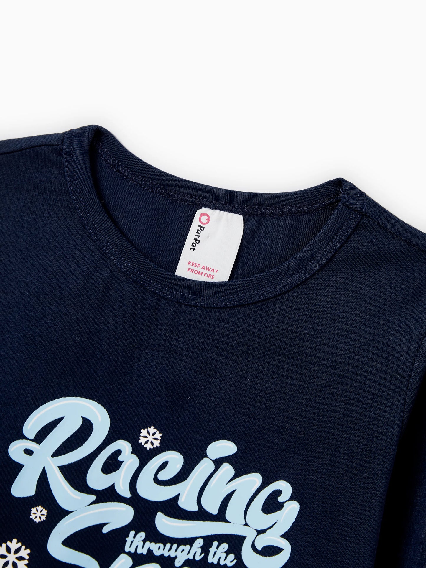 Christmas Matching Family Pajamas Set Sled Dogs Print PJS with Christmas Socks Blue