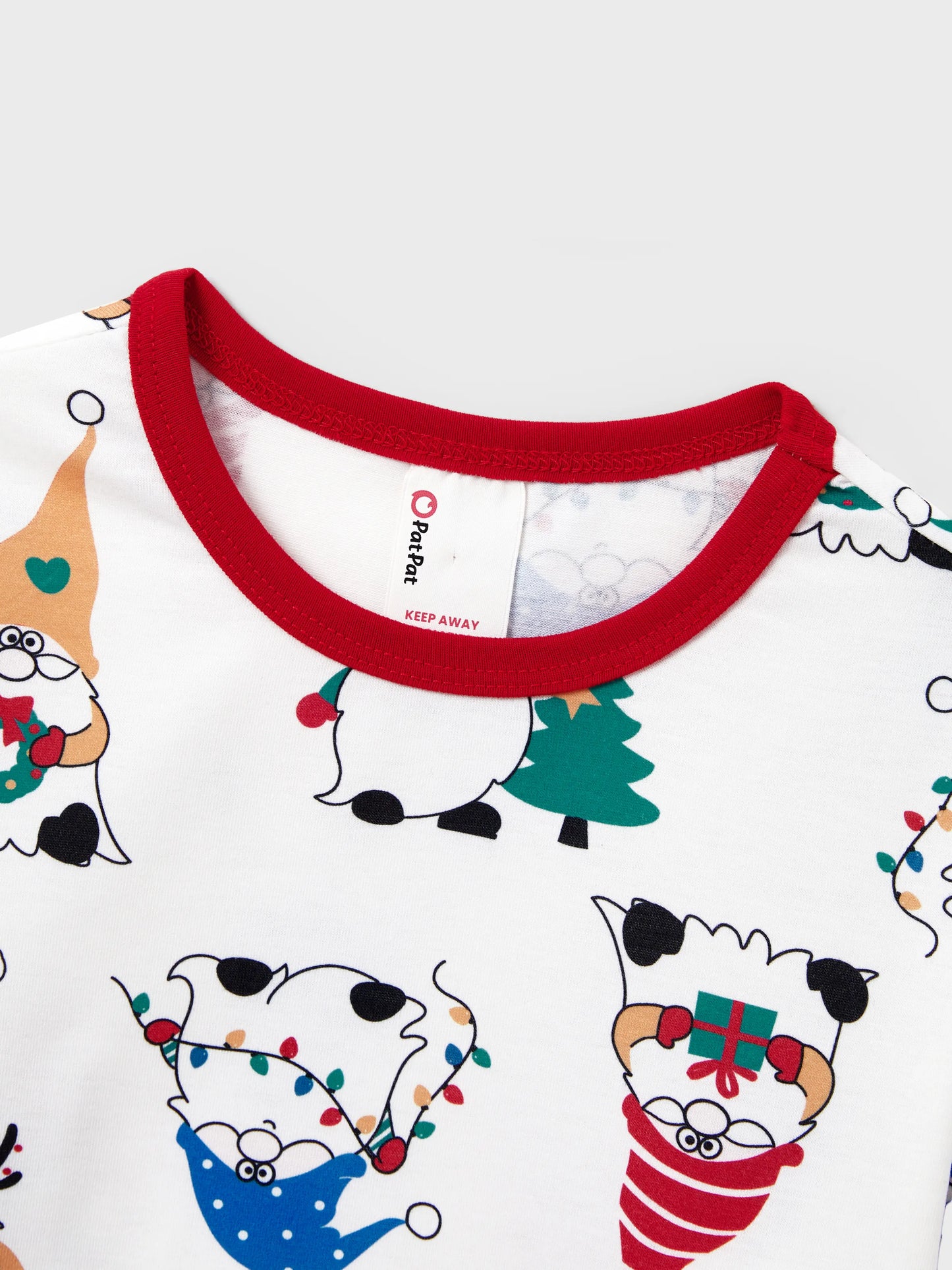 Christmas Matching Family Pajamas Set Christmas Gnome Print PJS with Christmas Socks Red