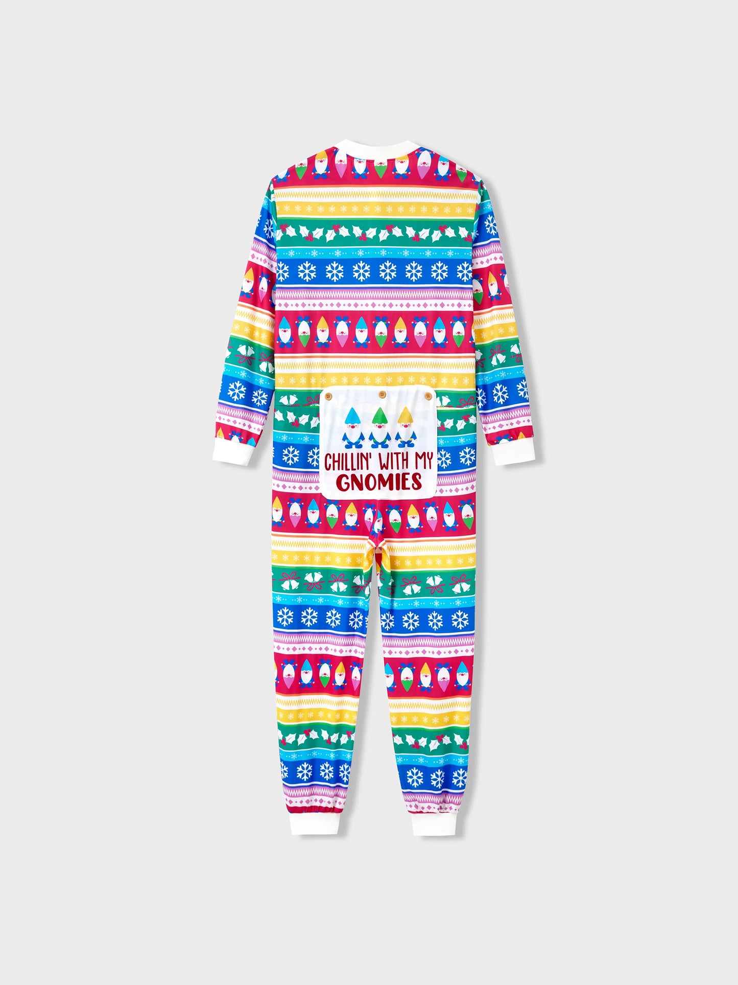 Christmas Matching Family Pajamas Set Christmas Gnome Striped PJS with Christmas Socks Multi-color