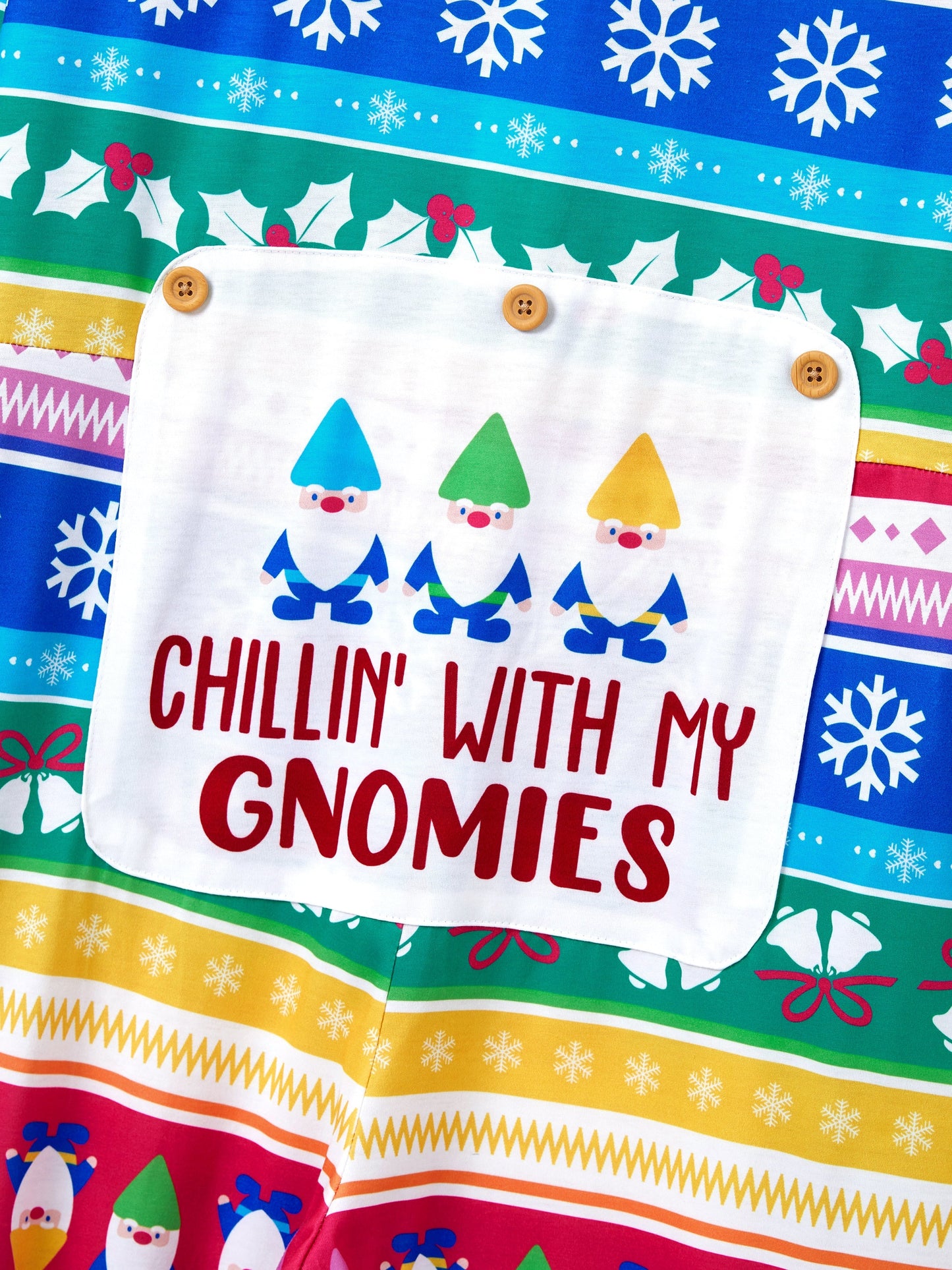 Christmas Matching Family Pajamas Set Christmas Gnome Striped PJS with Christmas Socks Multi-color