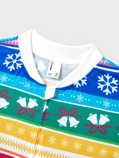 Christmas Matching Family Pajamas Set Christmas Gnome Striped PJS with Christmas Socks Multi-color