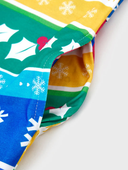 Christmas Matching Family Pajamas Set Christmas Gnome Striped PJS with Christmas Socks Multi-color