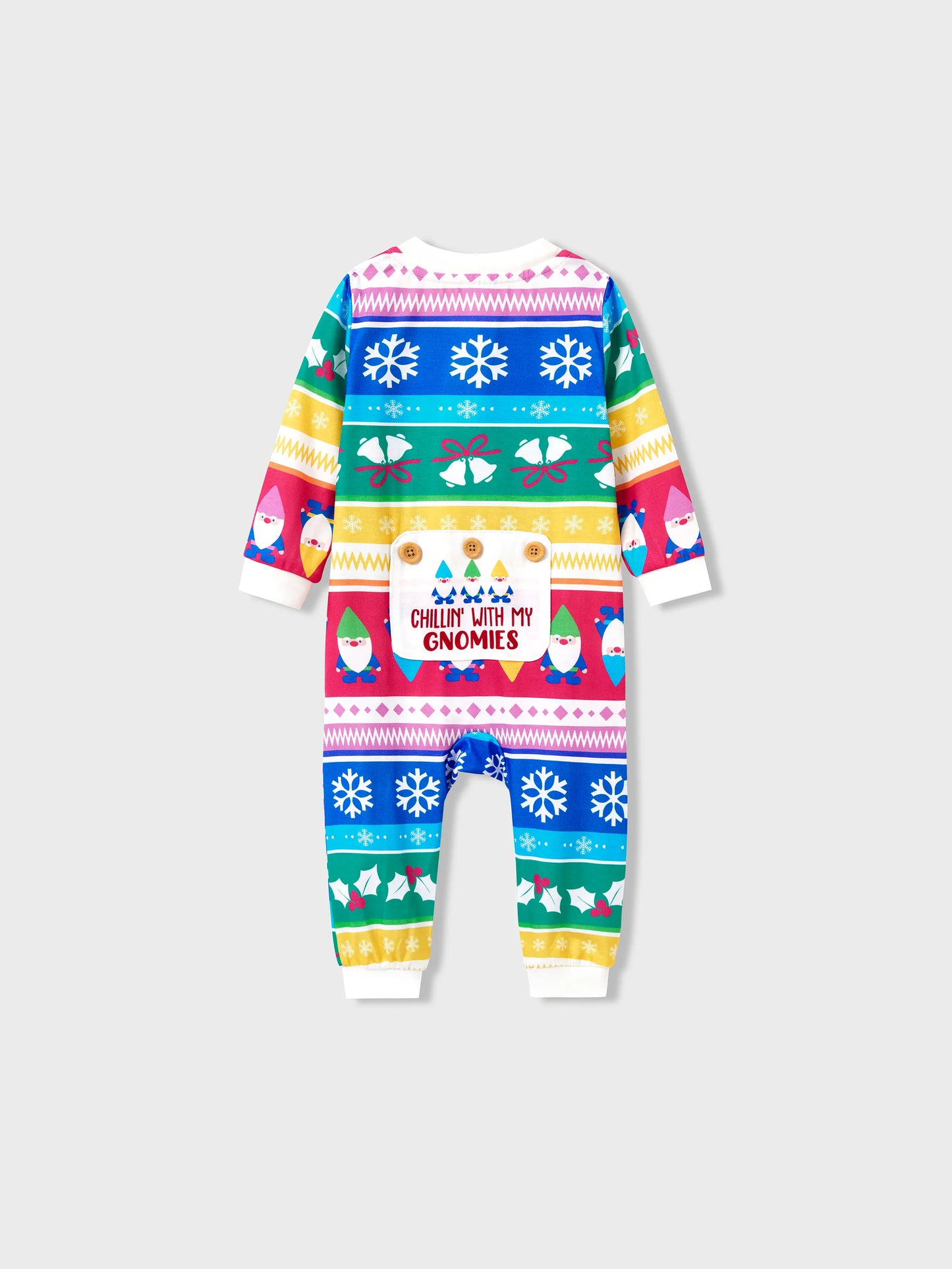 Christmas Matching Family Pajamas Set Christmas Gnome Striped PJS with Christmas Socks Multi-color
