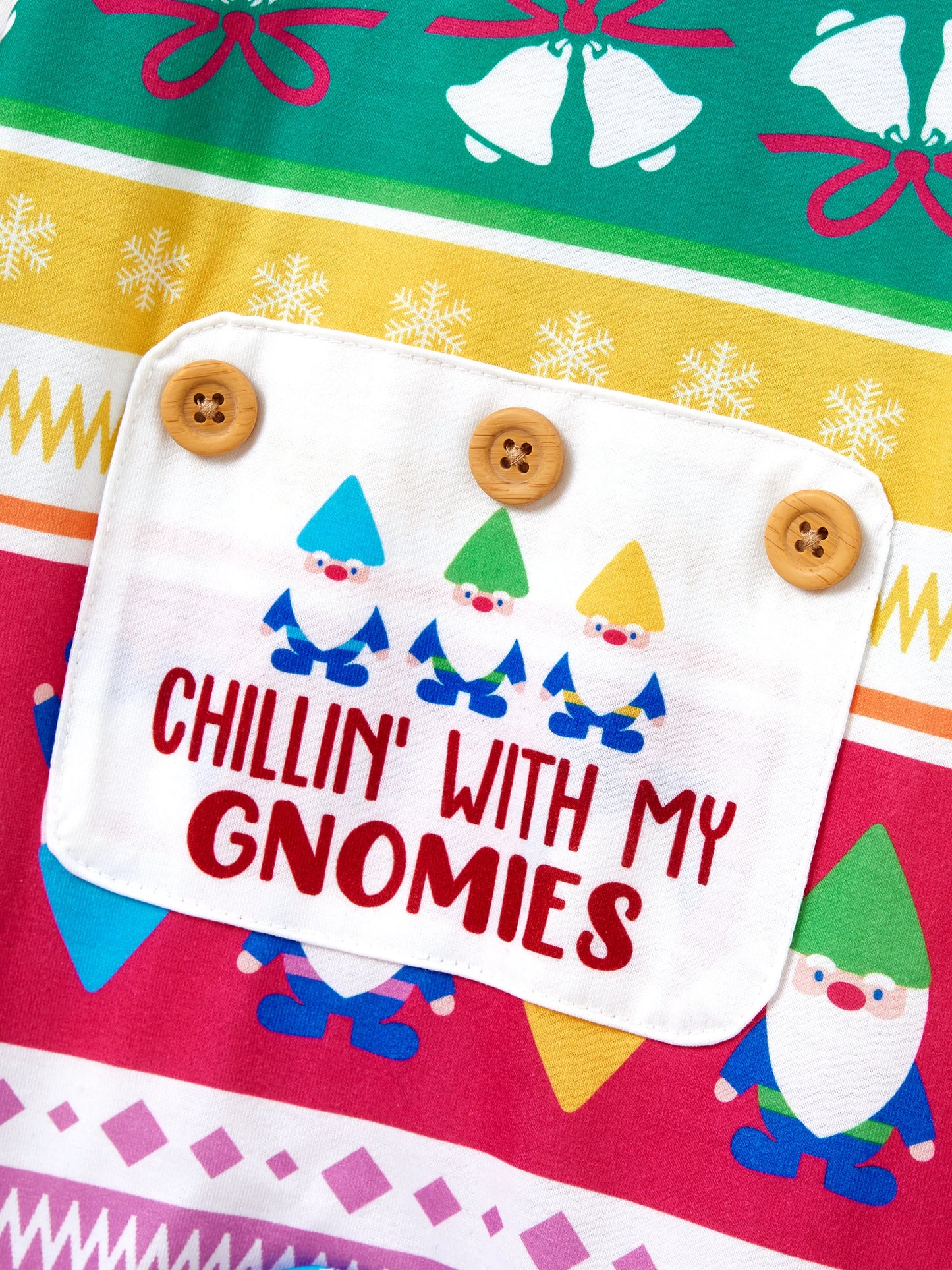 Christmas Matching Family Pajamas Set Christmas Gnome Striped PJS with Christmas Socks Multi-color