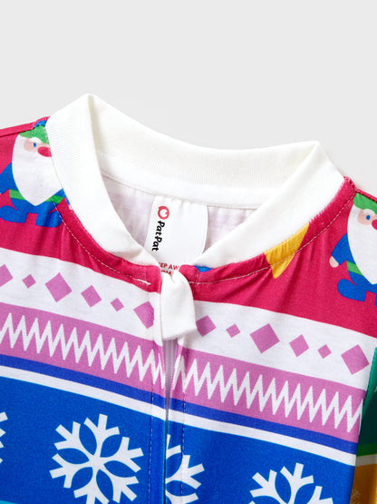 Christmas Matching Family Pajamas Set Christmas Gnome Striped PJS with Christmas Socks Multi-color