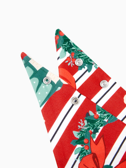 Conjunto de Pijamas Coordenados para a Família no Natal com Estampa de Cãozinho Vermelhos