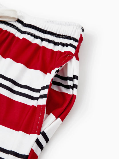 Christmas Matching Family Pajamas Set Elf Print PJS with Christmas Socks Black