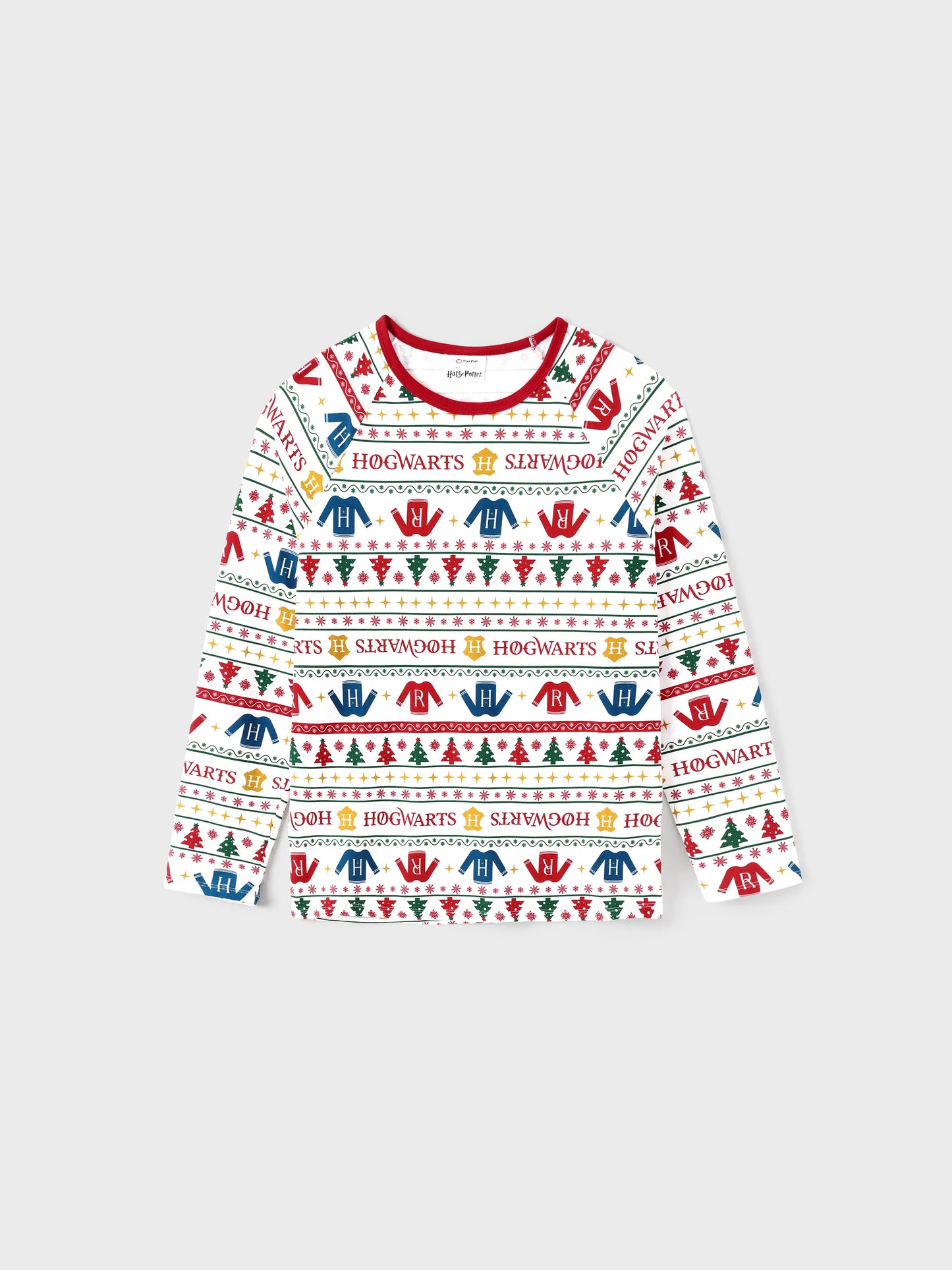 Harry Potter Christmas Matching Family Organic Cotton Snug-fitting Pajamas Sets with Socks White