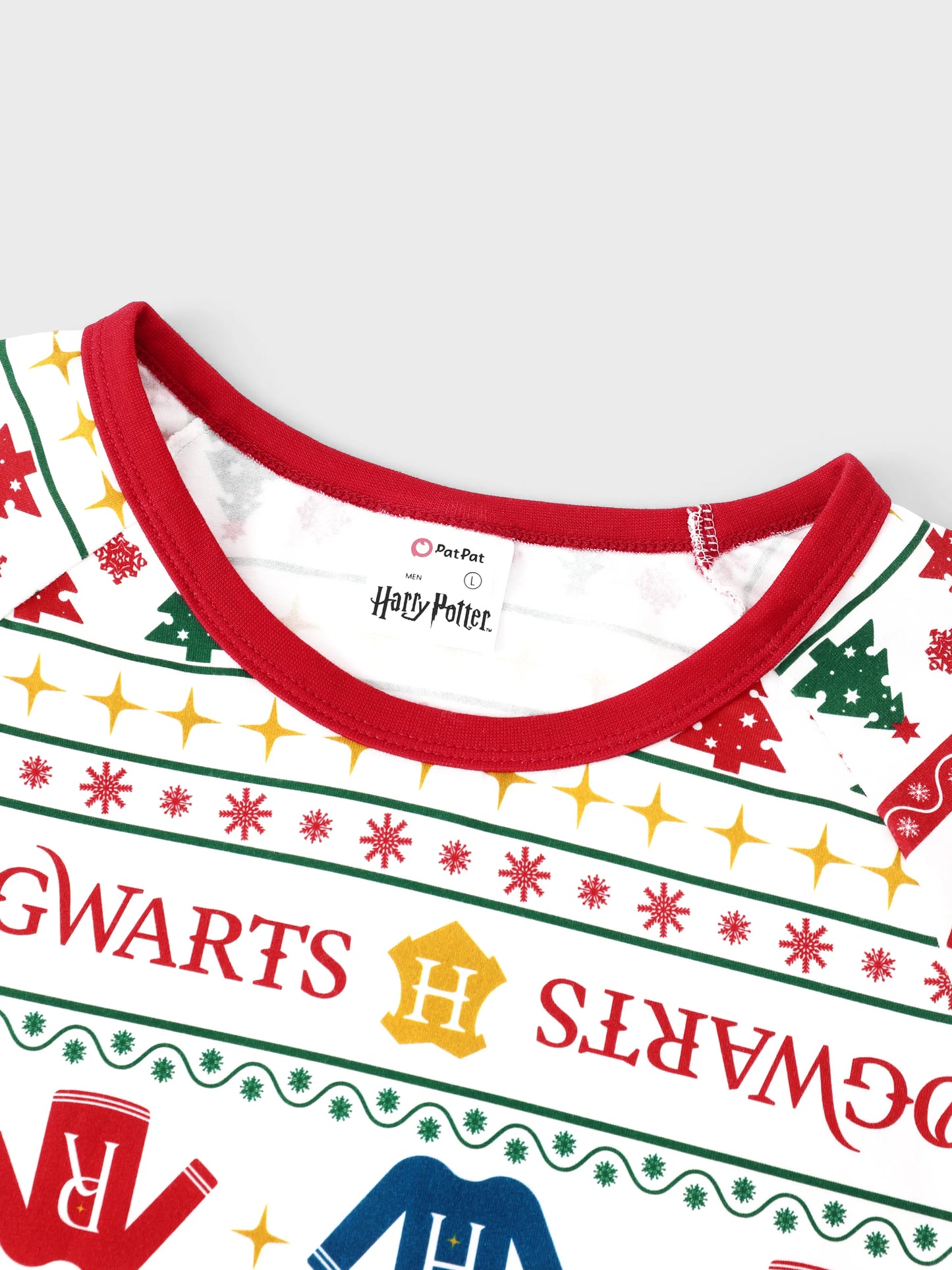 Harry Potter Christmas Matching Family Organic Cotton Snug-fitting Pajamas Sets with Socks White