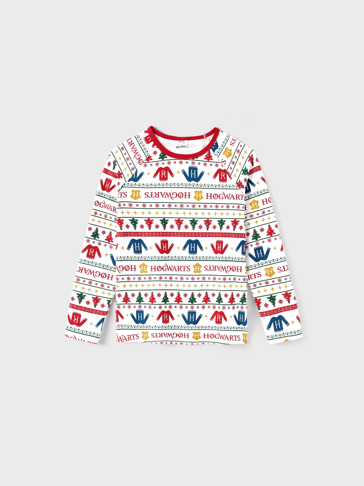 Harry Potter Christmas Matching Family Organic Cotton Snug-fitting Pajamas Sets with Socks White