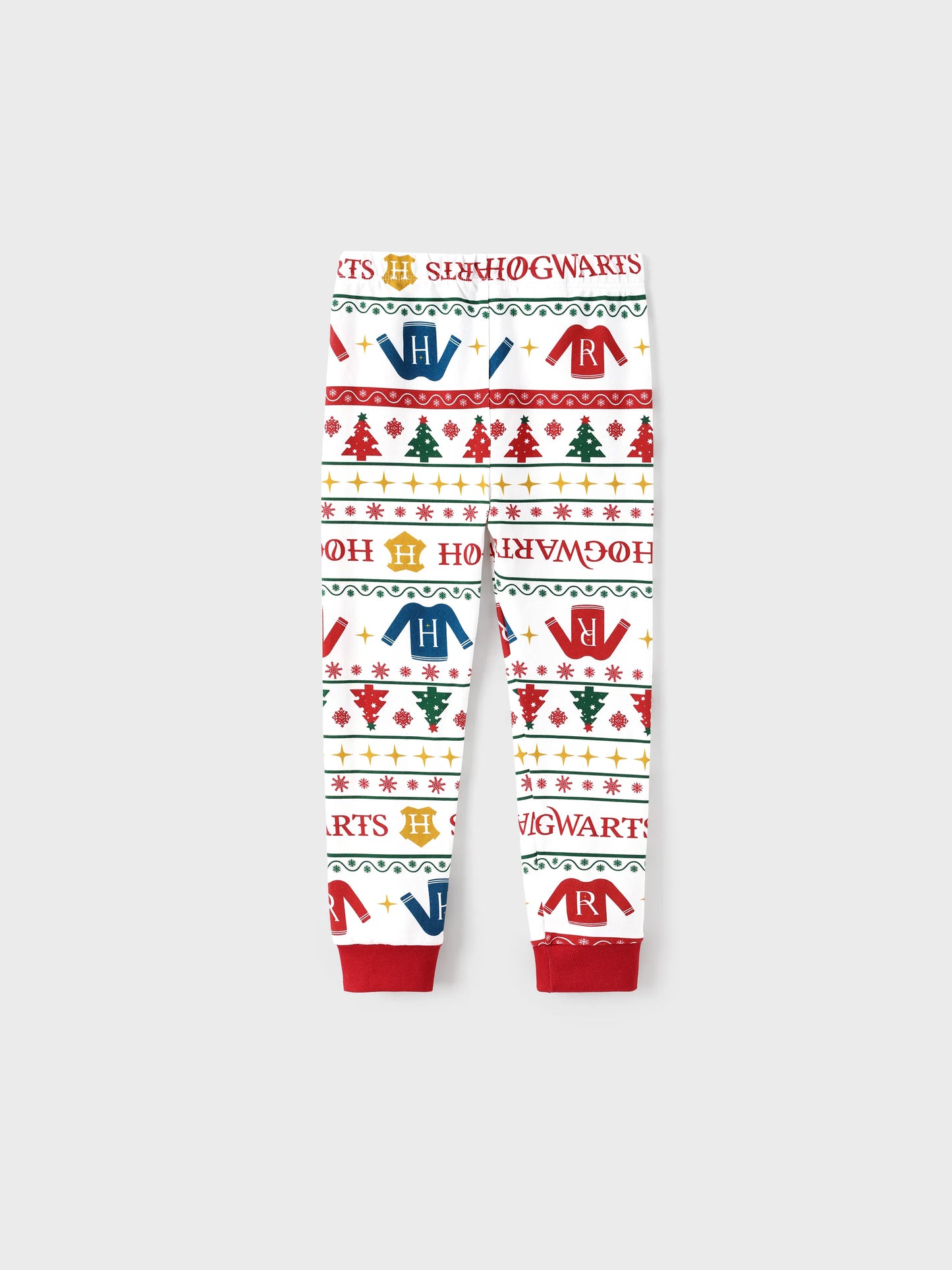 Harry Potter Christmas Matching Family Organic Cotton Snug-fitting Pajamas Sets with Socks White