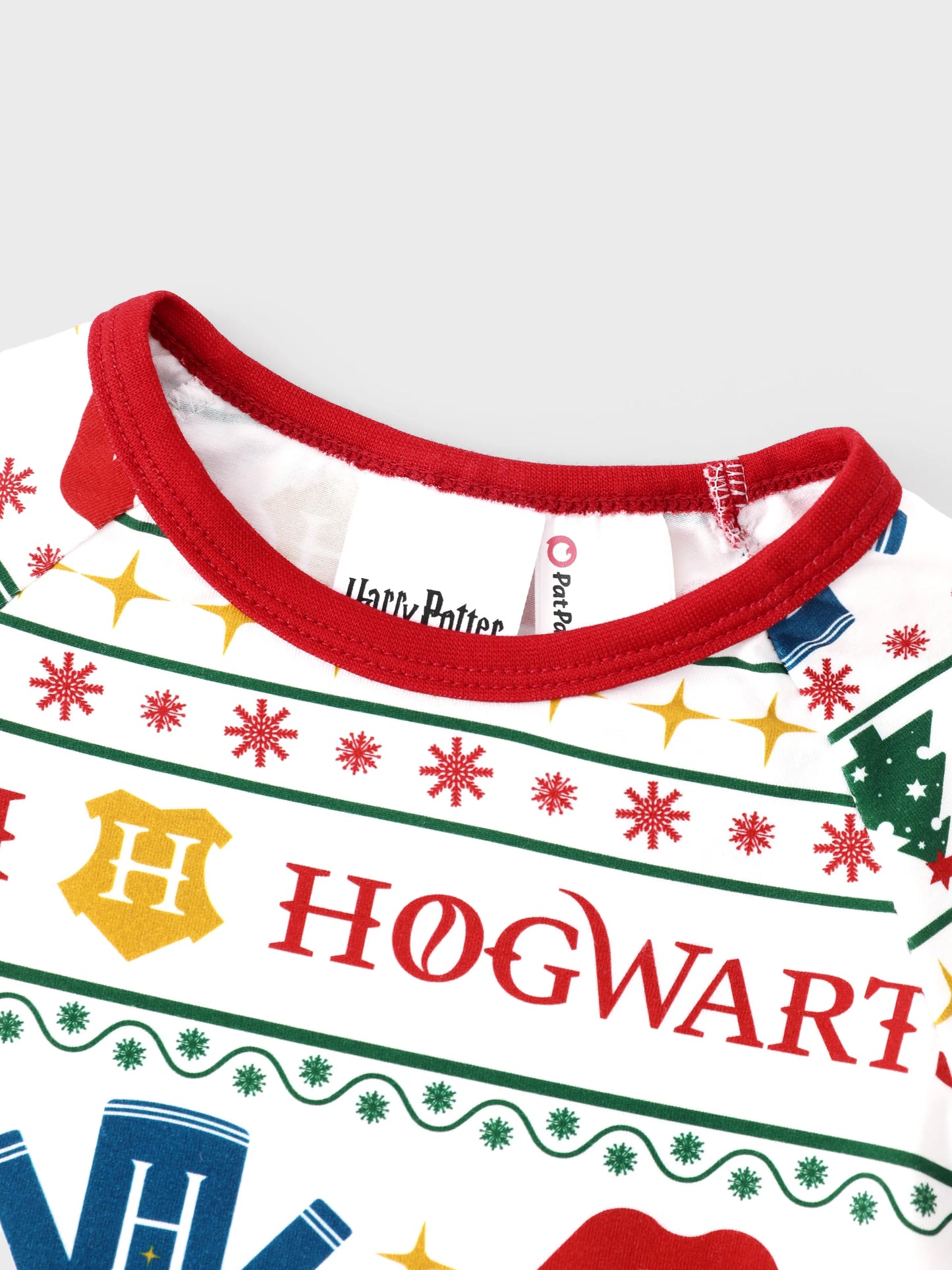 Harry Potter Christmas Matching Family Organic Cotton Snug-fitting Pajamas Sets with Socks White