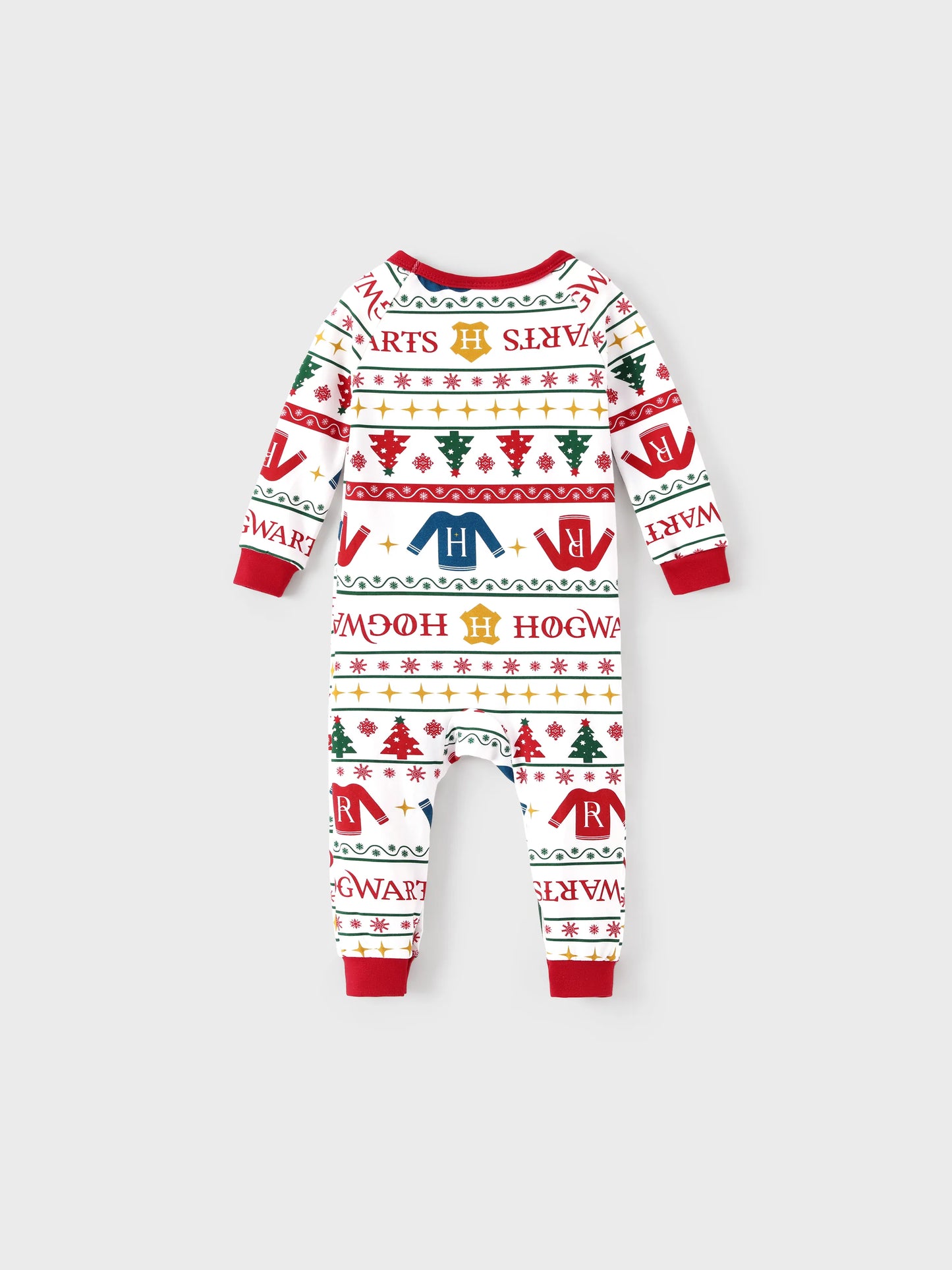 Harry Potter Christmas Matching Family Organic Cotton Snug-fitting Pajamas Sets with Socks White